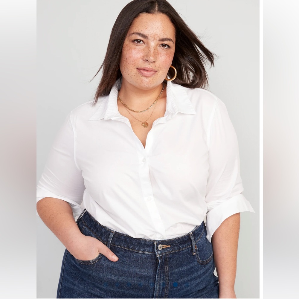 Old Navy Cotton Classic White Women’s Button Down